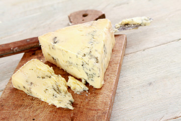 English blue cheese on board