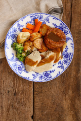 roast chicken dinner