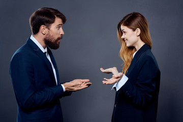 business colleagues look at each other