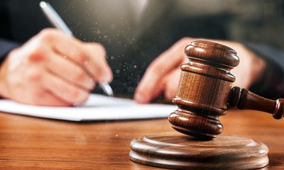 Gavel judge with lawyer working