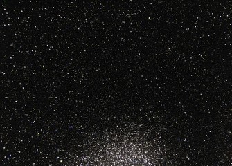Dark or Black glitter festive abstract twinkle texture background close-up, horizontal texture 