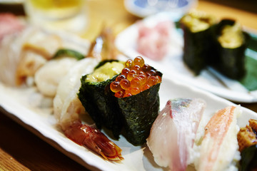 Assorted Japanese sushi 