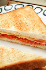 cheese and ham toasted sandwich