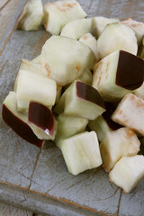 fresh aubergine egg plant