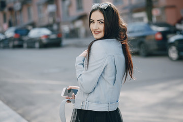 Obraz premium girl in city