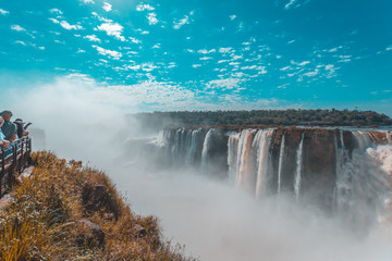 Puerto Iguazú, Misiones, Argentina. July 2018. Throat of the Devil in the Iguazu Falls seen by the Argentinean side.