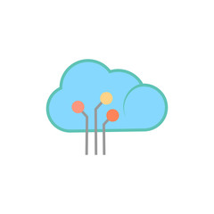 Digital Cloud Computing Logo Icon Design