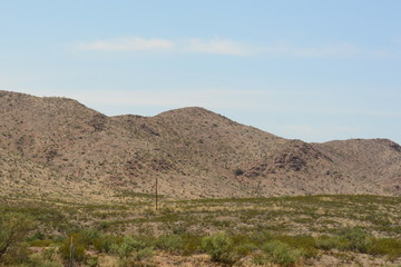 Rough terrain between Az and Ca.
I-10 to I-8 wild tumble weeds and mountains