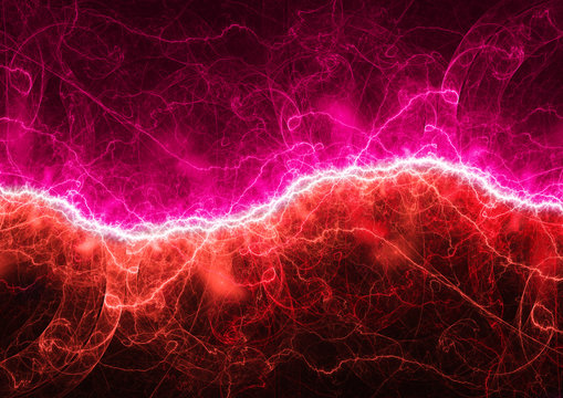 Hot red and purple abstract lightning background