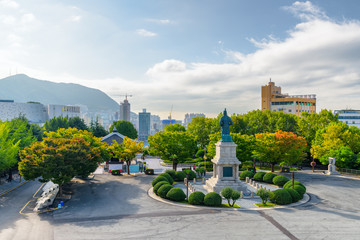 Scenic view of Yongdusan Park. Busan, South Korea