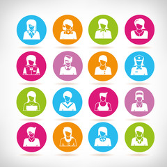 people icons set