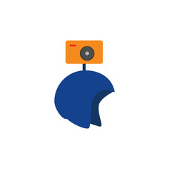 Helmet Film Video Logo Icon Design