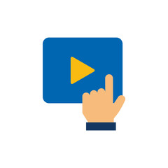 Touch Film Video Logo Icon Design