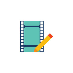 Write Film Video Logo Icon Design