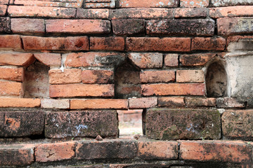 Small space arch of brick for enshrine small Buddha statues.