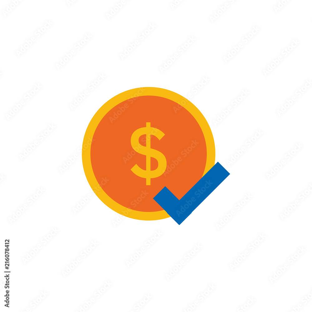 Wall mural Check Finance Logo Icon Design