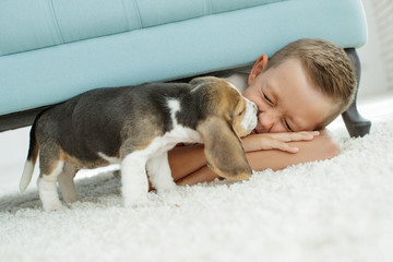 Child with dog 