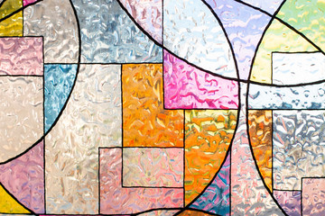 stained colorful christ glass . abstract multicolor