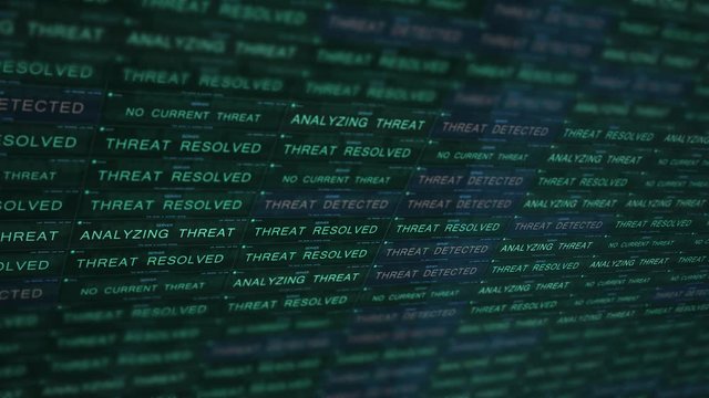 Futuristic Digital Server Technology Concept - Fighting Cybercrime attacks V2