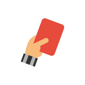 Red Card Soccer Logo Icon Design
