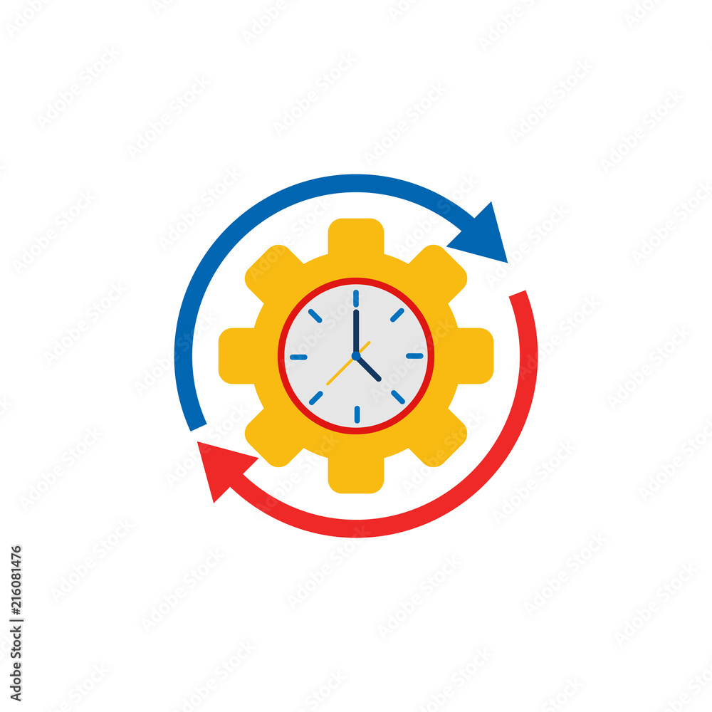 Wall mural Transfer Time Service Logo Icon Design