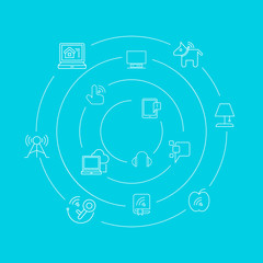 internet of things and smart home concept background