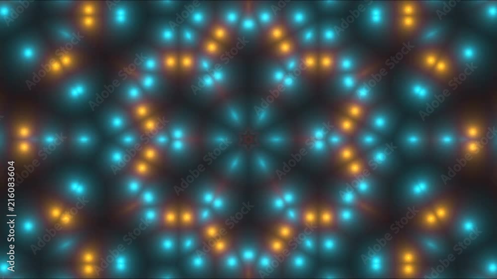 Poster rows of light bulbs spotlights with random switch on, computer generated night club background, 3d r