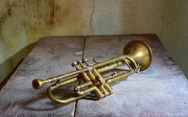 Fototapeta na wymiar A magnificent jazz trumpet