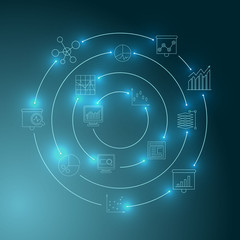 data analytics concept background, big data concept