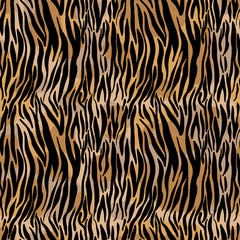 Materiał do szycia Vector illustration seamless pattern floral animal fur print background. Hand drawn style, texture wallpaper, fashion fabric, textile. Abstract skin pelage.