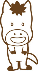 かわいい馬のイラスト素材