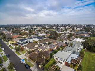 Fototapeta na wymiar Aerial view of Carrum - suburb of Melbourne on Mornington Peninsula