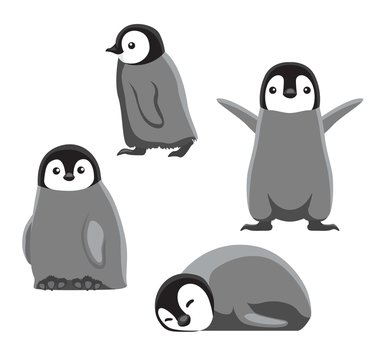 Baby Penguin Cute Cartoon Vector Illustration