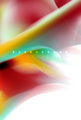 Holographic paint explosion design, fluid colors flow, colorful storm. Liquid mixing colours motion concept, trendy abstract background layout template for business presentation, app wallpaper banner