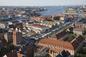 Fototapeta na wymiar View from Our Saviour Church, Copenhagen