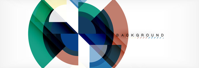 Obraz premium Wektorowy kółkowy geometryczny abstrakcjonistyczny tło