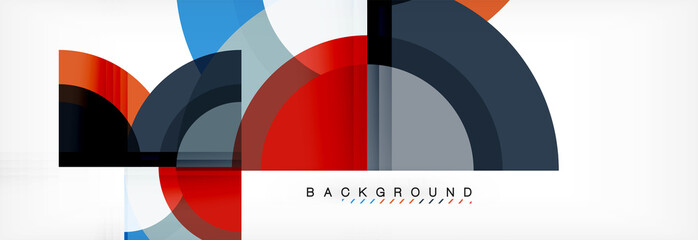 Vector circular geometric abstract background