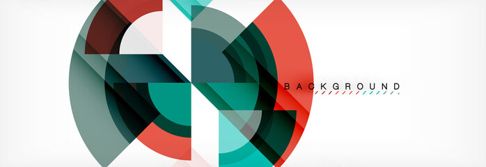 Obraz premium Vector circular geometric abstract background