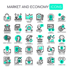 Market and Economy , Thin Line and Pixel Perfect Icons.