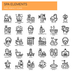 Spa Elements , Thin Line and Pixel Perfect Icons.