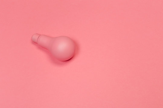 Pink pastel Light bulb