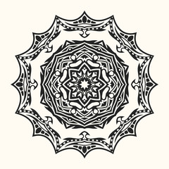 Abstract round symmetrical pattern.