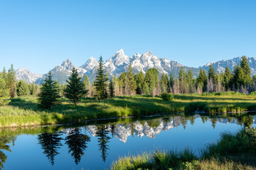 Reflections of the Grand Teton Mountains