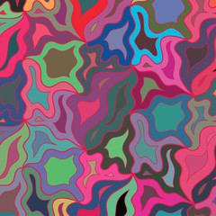 Vector wave background of doodle hand drawn lines