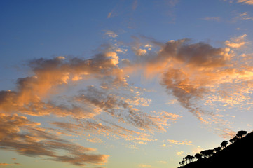 sunset in the mountains