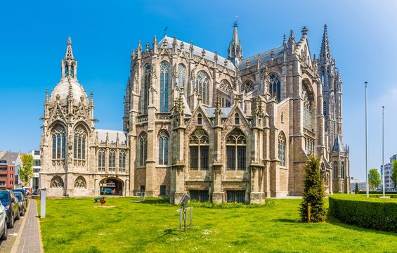 View at the church of Saint Peter and Paul in Ostend - Belgium