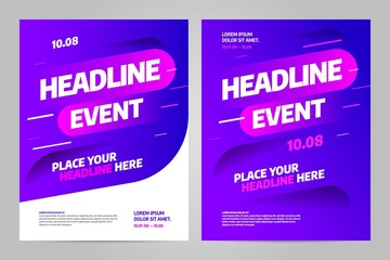 Vector layout design template for event. Eps10 vector.