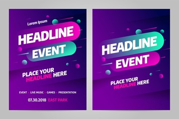 Vector layout design template for event. Eps10 vector.