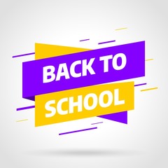 Back to school Sale banner template design, Big sale special offer. Vector illustration.
