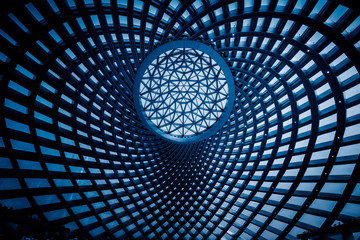 abstract architecture, blue toned image